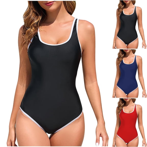 Summer Plus Size One Piece Tankini Swimwear for Womens Fashion Fashionable And Camisole Backless Swimsuit