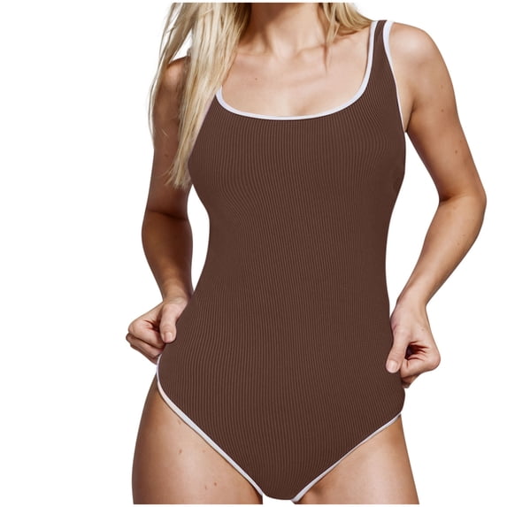 Summer Plus Size One Piece Tankini Swimwear for Womens Fashion Shoulder Swimsuit High Waist Bikini Swimsuit