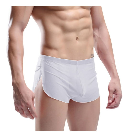 Summer Plus Size Shorts for Men Clearance Men's Underwear Pants Round Three-point Pants Home Silky Men's Shorts White 10(XL)