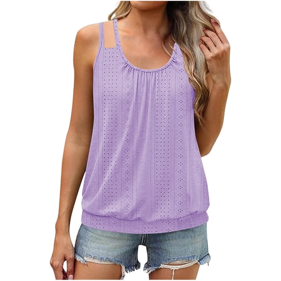 Summer Plus Size Tops for Womens 2025 Fashion Casual Sleeveless Solid Color Ladies V-Neck Top Blouse Gifts for Womens