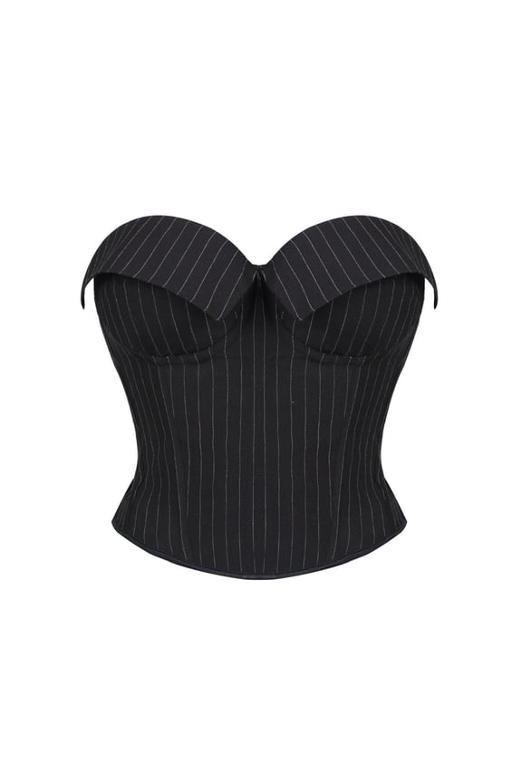 Summer Plus Size Women's Tank Tops Striped Belt with Steel Rim and Fishbone Strapless Tight Fitting Shapewear