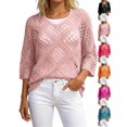 thumbnail image 1 of Summer Plus Size Women's Tank Tops V Neck No Sleeve Loose Solid Color with Loose Straps and Knitted Sweater Casual Top Casual T-Shirts, 1 of 6