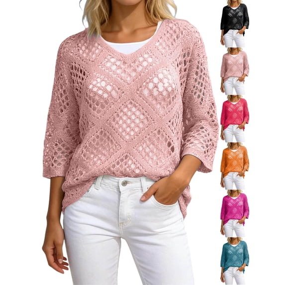 Summer Plus Size Women's Tank Tops V Neck No Sleeve Loose Solid Color with Loose Straps and Knitted Sweater Casual Top Casual T-Shirts