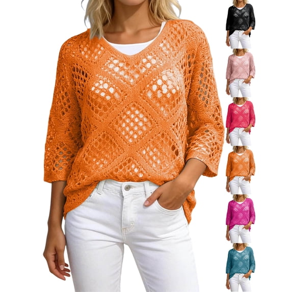 Summer Plus Size Women's Tank Tops V Neck No Sleeve Loose Solid Color with Loose Straps and Knitted Sweater Casual Top Casual T-Shirts