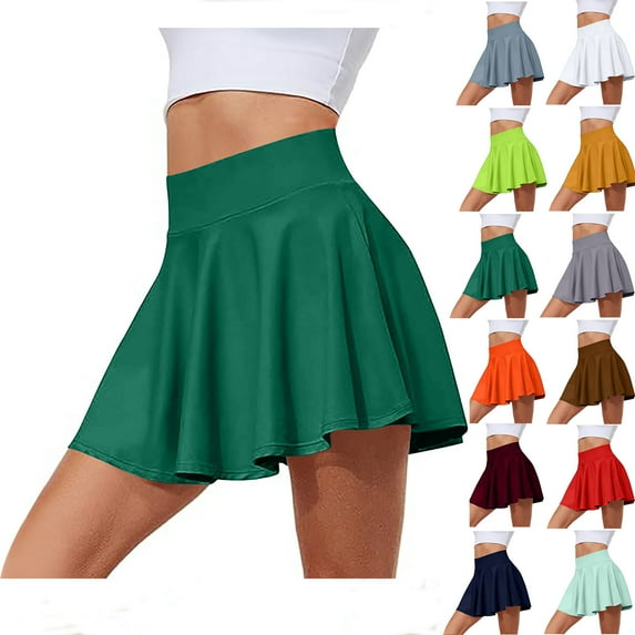 Summer Plus Size Yoga Shorts Skirts for Womens Fashion Sports Solid Color Pocket Yoga Pants Skirt With High Waist