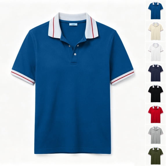 Summer Polo Shirts for Women Golf Button Collared Short Sleeve Tops Lightweight Work Blouses, L