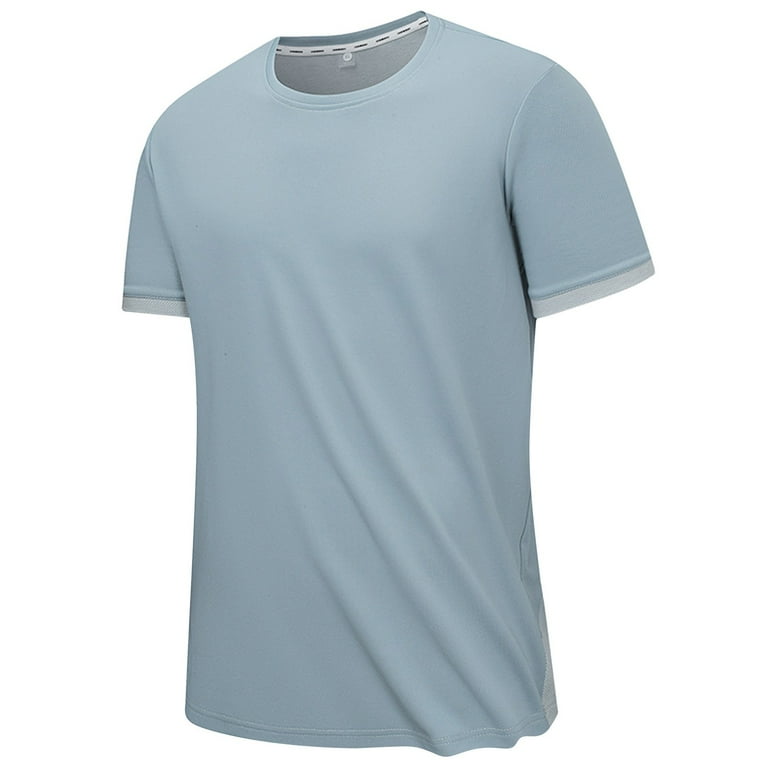 Summer Polyester Cotton Men Shirt Short Sleeve Panel Design Solid