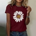 thumbnail image 1 of Red Summer Clothes for Women, Short Sleeve Spring Shirts for Women 2024, School Tshirts Shirts for Women Graphic, Women Sunflower Summer T Shirt Plus Size Loose Blouse Tops Girl Graphic Casual Tees, 1 of 5