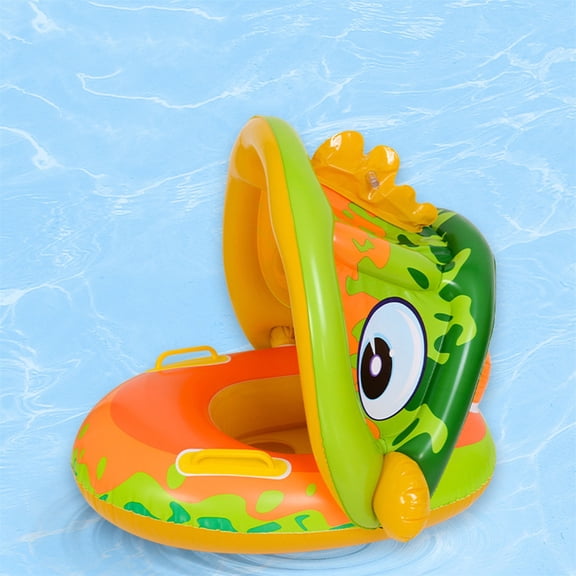 Summer Pool Inflatable Swimming Ring Float Small Size Petite Circular Swim Circle Tube for Indoor Outdoor Water Activities Safety Support Device