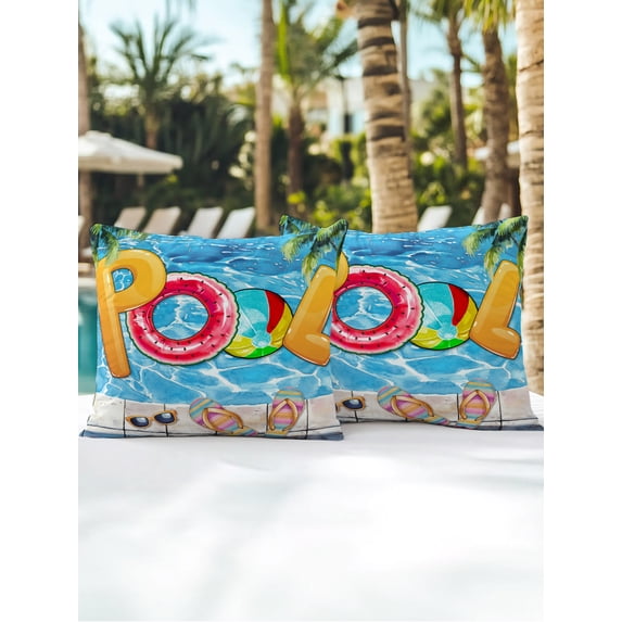 Summer Pool Outdoor Pillows 16