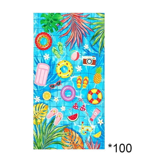 Summer Pool Party Disposable Paper Napkins Tropical Beach Themed Decorative Towels 100 Count