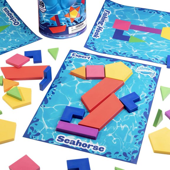 Summer Pool Water Set, Aqua-Blocks Diving Game, Ergonomic Comfort Grip, Multicolor Outdoor Use