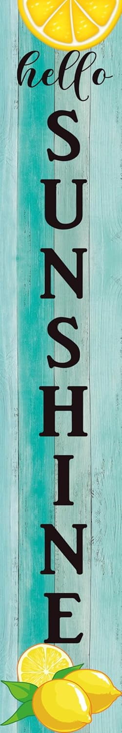 Summer Porch Signs Outdoor Hello Sunshine Lemon Decor Outdoor Front ...