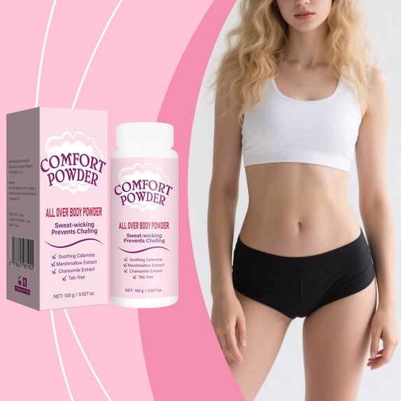 Summer Powder Talc Free Opposition Chafe Body Foot Dusting Powder Deodorant To Control Inner Thigh Chafing Private Areas And All Over Body For Women 100g