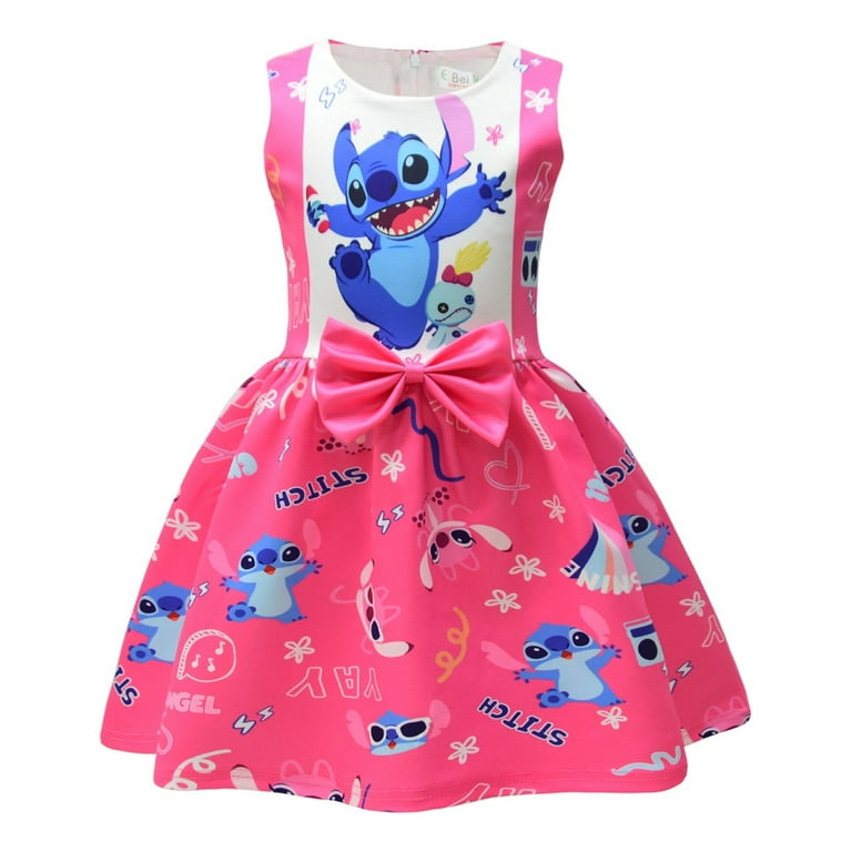 Bow Flared Skirt Pink Sleeveless Dress Bow Flared Skirt Pink Sleeveless Dress