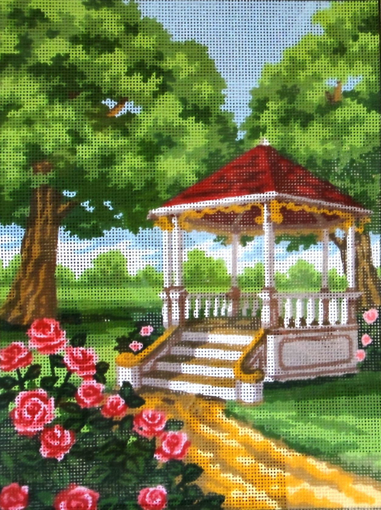 "Summer" Printed Canvas for  Needlepoint Tapestry Gobelin  Embroidery  Gobelin L 40140