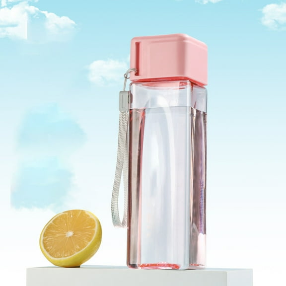 Summer Promo, Vsgery Minimalist Plastic Water Cup, 500ML Capacity, Transparent Design, Lightweight Construction, for Office/Travel, Daily Hydration, Modern Glass Alternative|Plastic,Pink