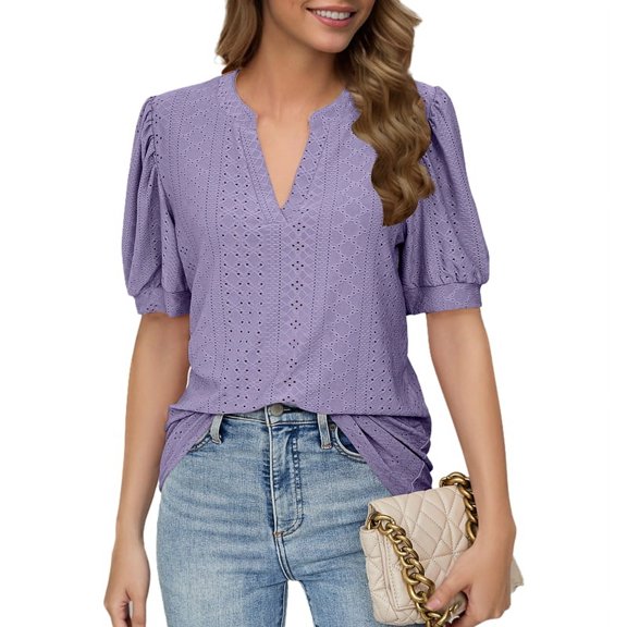 Summer Puff Short Sleeve Shirts