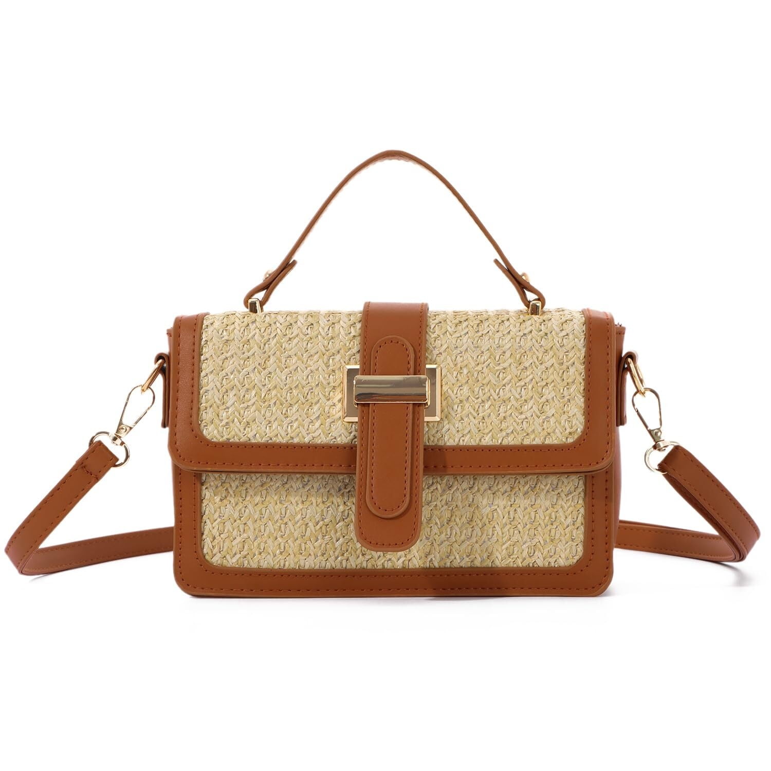 Summer Purse for Women 2025 Woven Vacation Handbags Straw Crossbody Bag for Spring Beach
