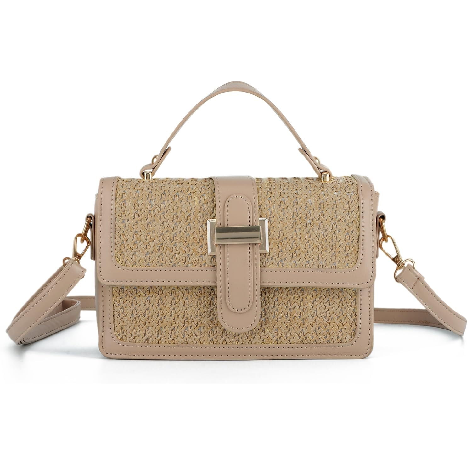 Summer Purse for Women 2025 Woven Vacation Handbags Straw Crossbody Bag for Spring Beach