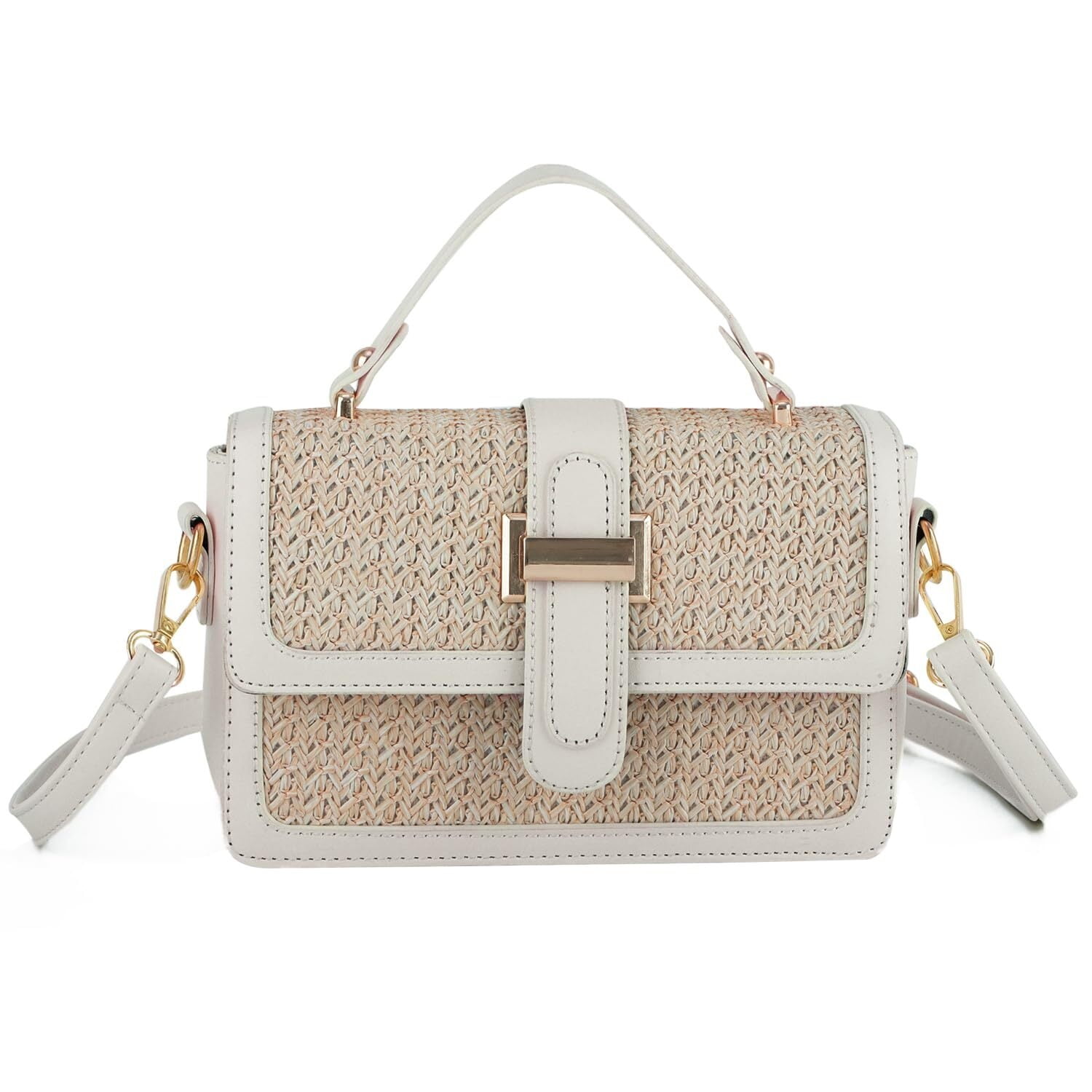 Summer Purse for Women 2025 Woven Vacation Handbags Straw Crossbody Bag for Spring Beach