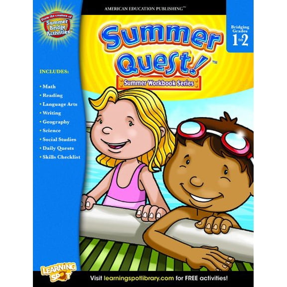 Pre-Owned Summer Quest! Bridging Grades 1 to 2 (Summer Workbook Series) Paperback