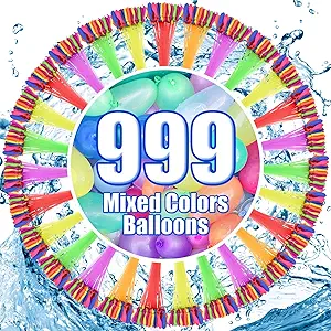 Wegitcs 999PCS Quick Fill Water Balloons Suitable for Adults and Children's Summer Cooling Total of 999 Balloons