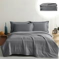 thumbnail image 1 of Summer Quilt Lightweight Washable Cooling Bedding Solid Color Breathable Fiber Quilt for Hot Sleepers and Warm Weather Comfort, 1 of 7