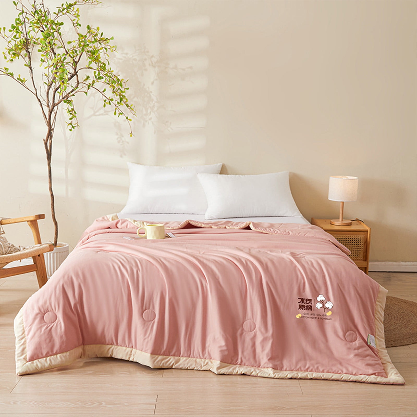 Summer Quilt Qwtwty Machine Washable Lightweight Cotton Quilt - Ideal for AirConditioned Rooms All-Season Cool Comfort Easy Care 110x150cm/43.3x59.05in On Clearance