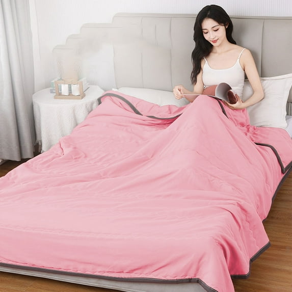 Summer Quilt X1 Summer Cooler Quilt for Hot Sleepers and Night Sweats Ice Blanket for Sleeping Cooler Comforter Double Cold Effect Blanket Cooler Fiber Ice Blanket for All Season Lightweight