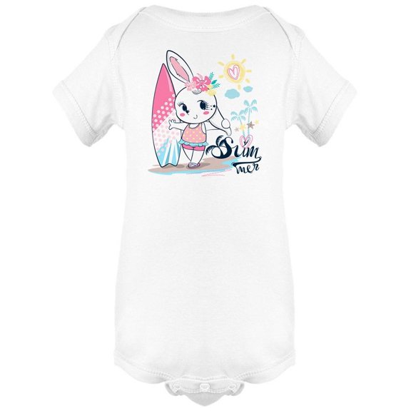 Summer Rabbit With Surfboard Bodysuit Infant -Image by Shutterstock,  6 Months