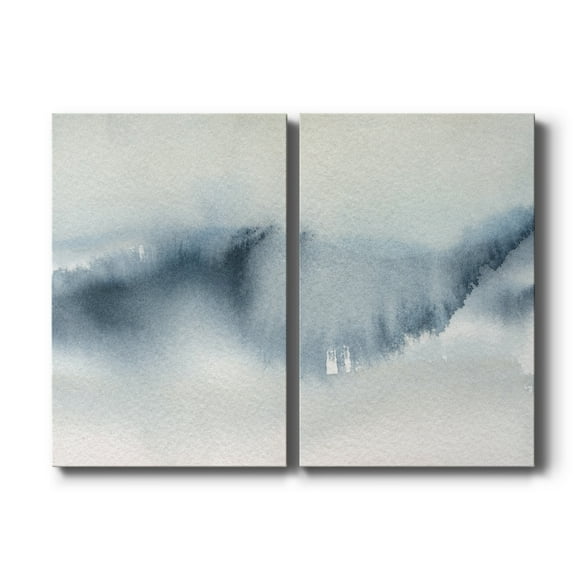 Summer Rain I Premium Gallery Wrapped Canvas - Ready to Hang - Set of 2 - 12 x 18 Each
