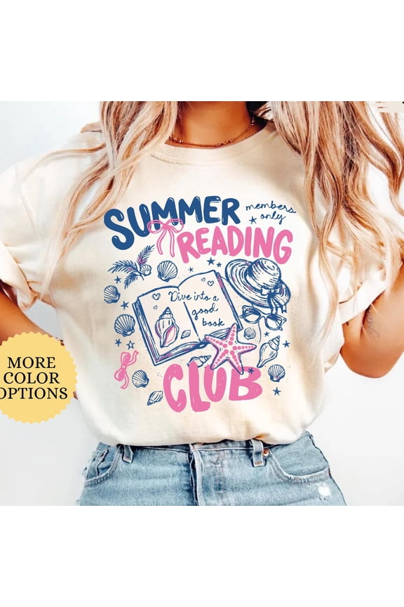 Summer Reading Club Shirt Bookish Beach T Shirt Book Lover Shirt Reading Gift Gift For Lib