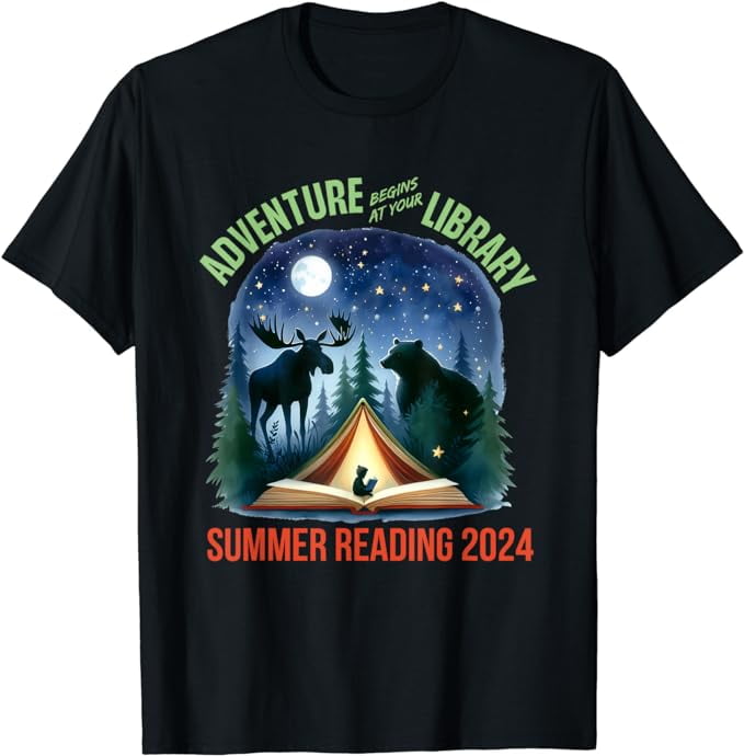Summer Reading Program 2024 Adventure Begins At Your Library TShirt