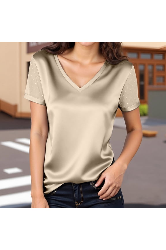 Summer Ready T Shirt for Daily Wear with Mesh Yoke and Casual Vibe Women’s Top for Everyday Comfort, S, Rose Gold