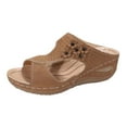 thumbnail image 1 of Casual Wedge Sandals Arch Support Platform Slip On Beach Shoes Women Breathable Summer Recovery Footwear, 1 of 9
