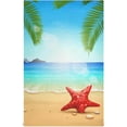 thumbnail image 1 of Summer Red Starfish Beach Tea Towels 4 Pack Tropical Palm Tree Kitchen Dish Cloth with Hanging Loop, 18"x28" Lint-Free Absorbent Towel for Kitchen Drying Wiping and Cleaning, 1 of 7