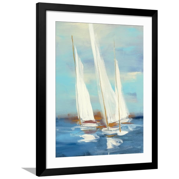 Art.com Summer Regatta III Art Print by Julia Purinton, Black Frame Wall Art, 32" x 40"