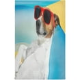 thumbnail image 1 of Summer Relaxing Dog Dish Towels Set of 6, Sunglasses Washable Tea Towels Dishcloths Lint-Free 18x28 Inch Fast Drying for Kitchen Restaurant Bar Clean, 1 of 7