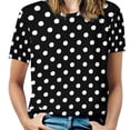 thumbnail image 1 of Summer Retro Polka Dots T Shirts Red And White Streetwear T-Shirt Female Short Sleeve Vintage Oversized Tee Shirt Design, 1 of 7