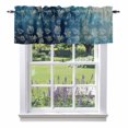 thumbnail image 1 of Summer Retro Valance Curtain White Marine Life Conch Shells Blue Gradient Linen Window Valances Rod Pocket Short Curtains Window Treatments for Kitchen Bedroom Bathroom Laundry 54" x 18", 1 of 9
