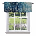 thumbnail image 1 of Summer Retro Valance Curtain for Windows White Marine Life Conch Shells Blue Gradient Linen Rod Pocket Curtain Valances Short Window Treatments for Kitchen Bathroom Laundry Basement 60 x 14 Inch, 1 of 9