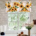 thumbnail image 1 of Summer Rod Pocket 1 Panel Sunflower Blackout Drapes Orange Windows Treatment Valances Retro 54x18 in Old Newspaper Bathroom Bedroom Living Room Decoration Kitchen Curtains, 1 of 6