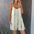 thumbnail image 1 of Summer Romper for Women Adjustable Strap Sleeveless Short Jumpsuits With Pockets Casual Loose Beach Pants Print Fashion Beach Cover Up, 1 of 5
