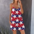 thumbnail image 1 of Summer Romper for Women Adjustable Strap Sleeveless Short Jumpsuits With Pockets Casual Loose Beach Pants Print Fashion Beach Cover Up, 1 of 5