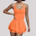 thumbnail image 1 of Summer Rompers For Women 2024 Tennis Skirt Dress Athletic Skort Romper Dress With Shorts Underneath Trendy Drawstring Romper New Years Eve Outfit Athletic Jumpsuit Winery Outfit for Women Jumpsuits, 1 of 3