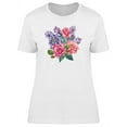 thumbnail image 1 of Summer Roses And Lilac Flowers T-Shirt Women -Image by Shutterstock, Female Small, 1 of 2