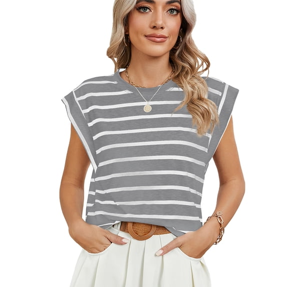 Summer Round Neck Solid Color Raglan Sleeve Casual Women's T-shirt