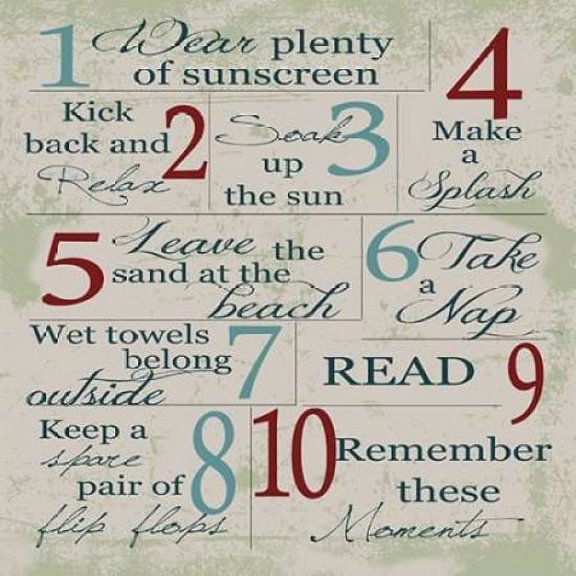 Summer Rules 3 Poster Print by Taylor Greene (12 x 12)