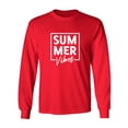 thumbnail image 1 of Summer "SUM MER Vibes" Adult Long Sleeve T-shirt, 1 of 3